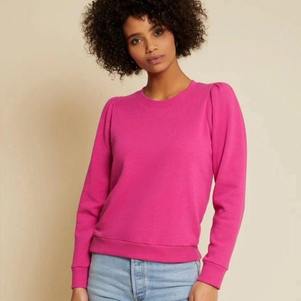 Nation LTD Zarina Princess Sleeve Sweatshirt Pink